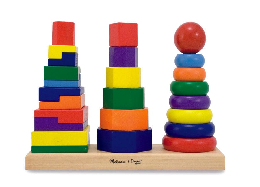 Melissa and Doug Wooden Blocks Melissa and Doug Geometric Stacker