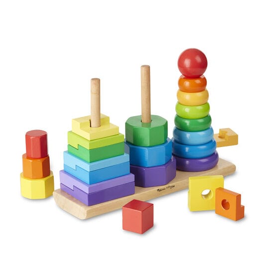 Melissa and Doug Wooden Blocks Melissa and Doug Geometric Stacker