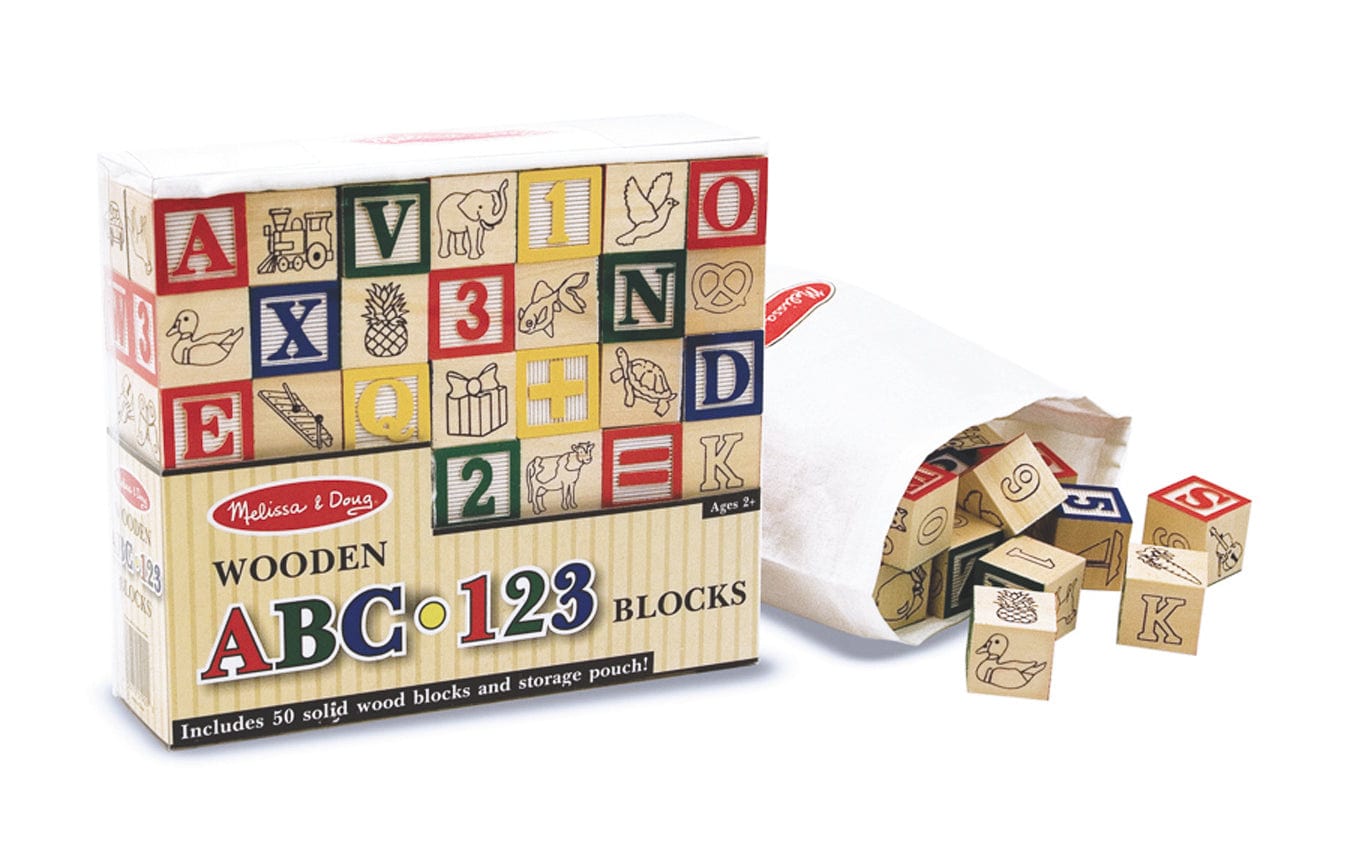 Melissa and Doug Wooden Blocks Melissa and Doug Wooden Abc123 Blocks