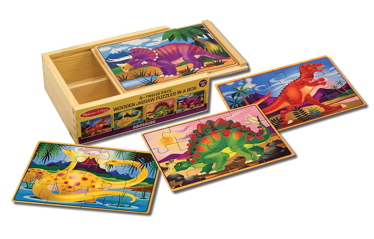 Melissa and Doug Wooden Puzzles Melissa and Doug Dinosaurs Puzzles in a Box