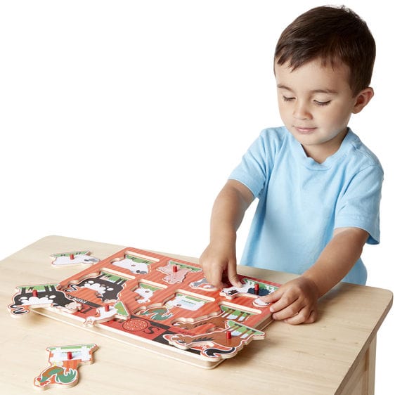 Melissa and Doug Wooden Puzzles Melissa and Doug Farm Animals Sound Puzzle – 8pc