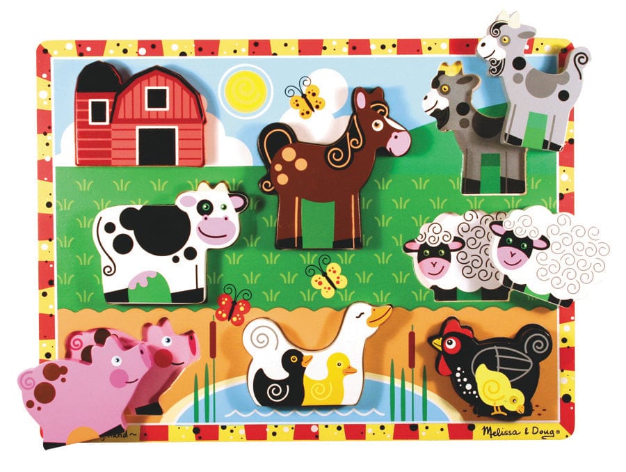 Melissa and Doug Wooden Puzzles Melissa and Doug Farm Chunky Puzzle