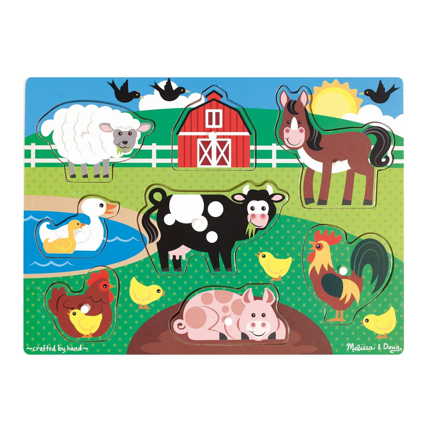 Melissa and Doug Wooden Puzzles Melissa and Doug Farm Peg Puzzle