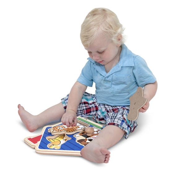 Melissa and Doug Wooden Puzzles Melissa and Doug House Pets Jumbo Knob Puzzle 3 Piece