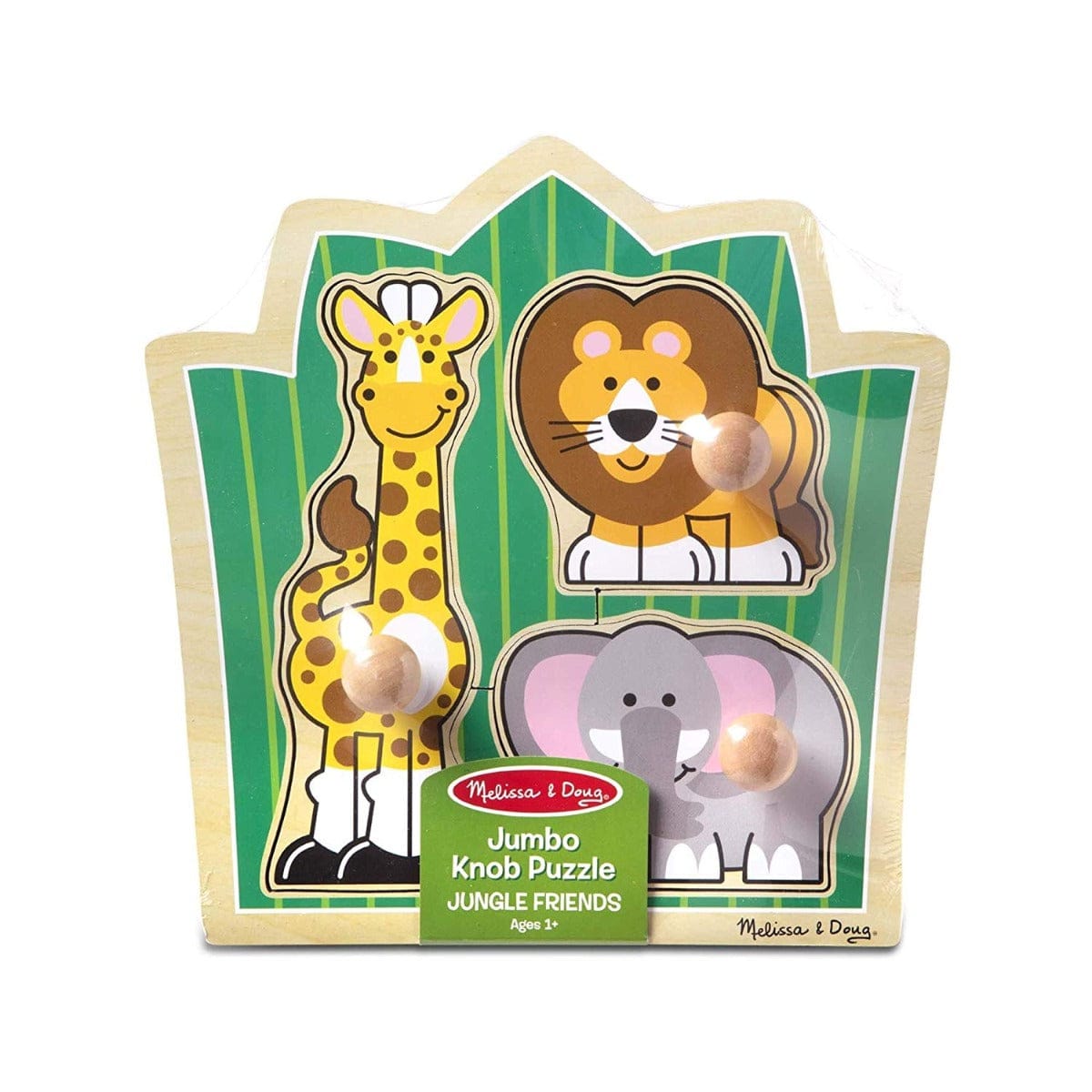 Melissa and Doug Wooden Puzzles Melissa and Doug Jungle Friends Knob Puzzle 3 Piece