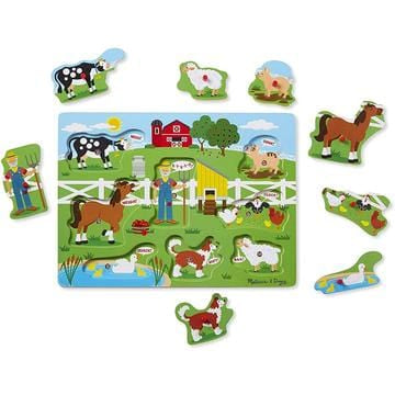 Melissa and Doug Wooden Puzzles Melissa and Doug Old McDonald's Farm Song Puzzle - 8pc