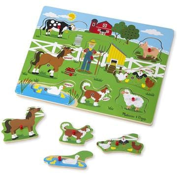 Melissa and Doug Wooden Puzzles Melissa and Doug Old McDonald's Farm Song Puzzle - 8pc