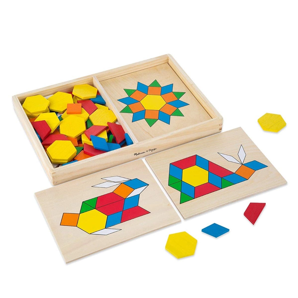 Melissa and Doug Wooden Puzzles Melissa and Doug Pattern Blocks And Boards