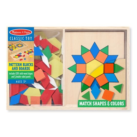 Melissa and Doug Wooden Puzzles Melissa and Doug Pattern Blocks And Boards