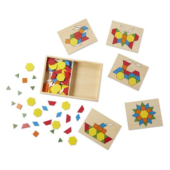 Melissa and Doug Wooden Puzzles Melissa and Doug Pattern Blocks And Boards