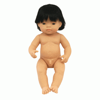 Miniland Dolls and Accessories Miniland Asian Boy, 38 cm Naked