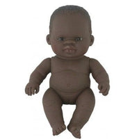 Miniland Dolls and Accessories Miniland Doll Naked Baby Doll African Girl 21 cm