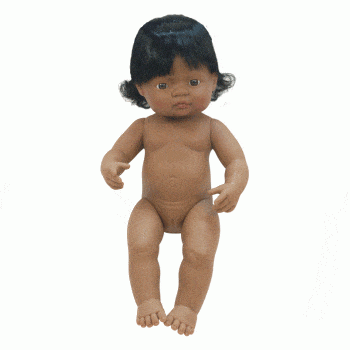 Miniland Dolls and Accessories Miniland Latin American Girl, 38 cm Naked