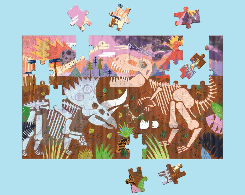 Mud Puppy Floor Puzzles Mudpuppy 75 Pc Puzzle Lenticular Dinosaur