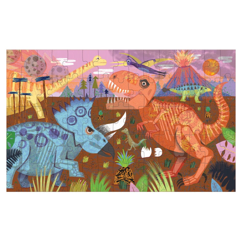 Mud Puppy Floor Puzzles Mudpuppy 75 Pc Puzzle Lenticular Dinosaur