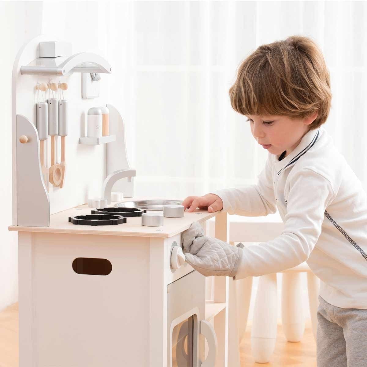 New Classic Toys In the Kitchen Classic White Kitchenette with Accessories