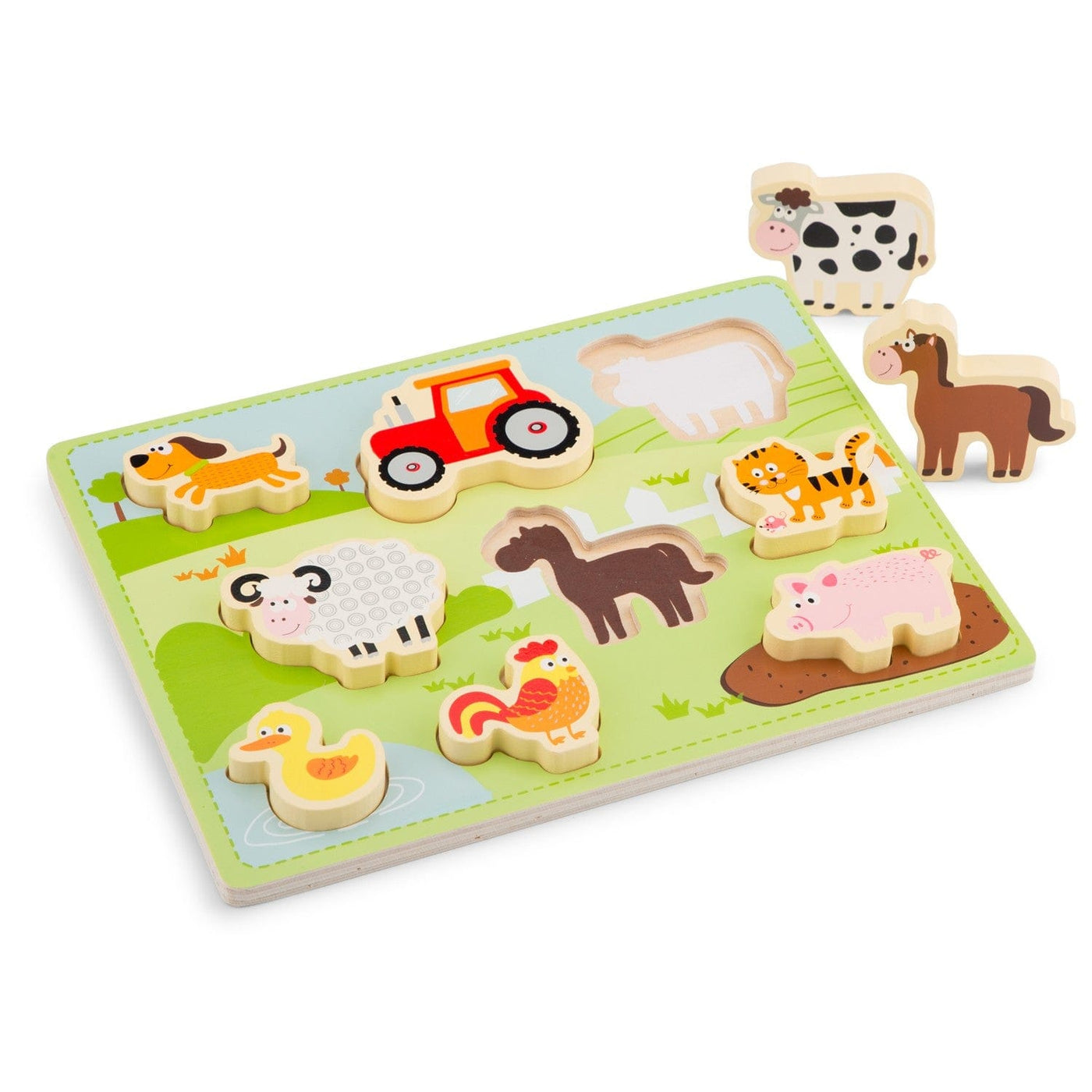 New Classic Toys Wooden Puzzles Farm Puzzle