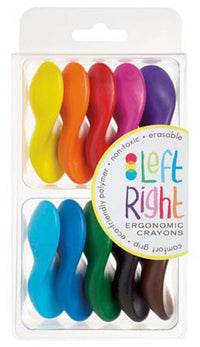 Ooly Art & Craft Ooly Crayons Left/Right Erasable Crayons set of 10