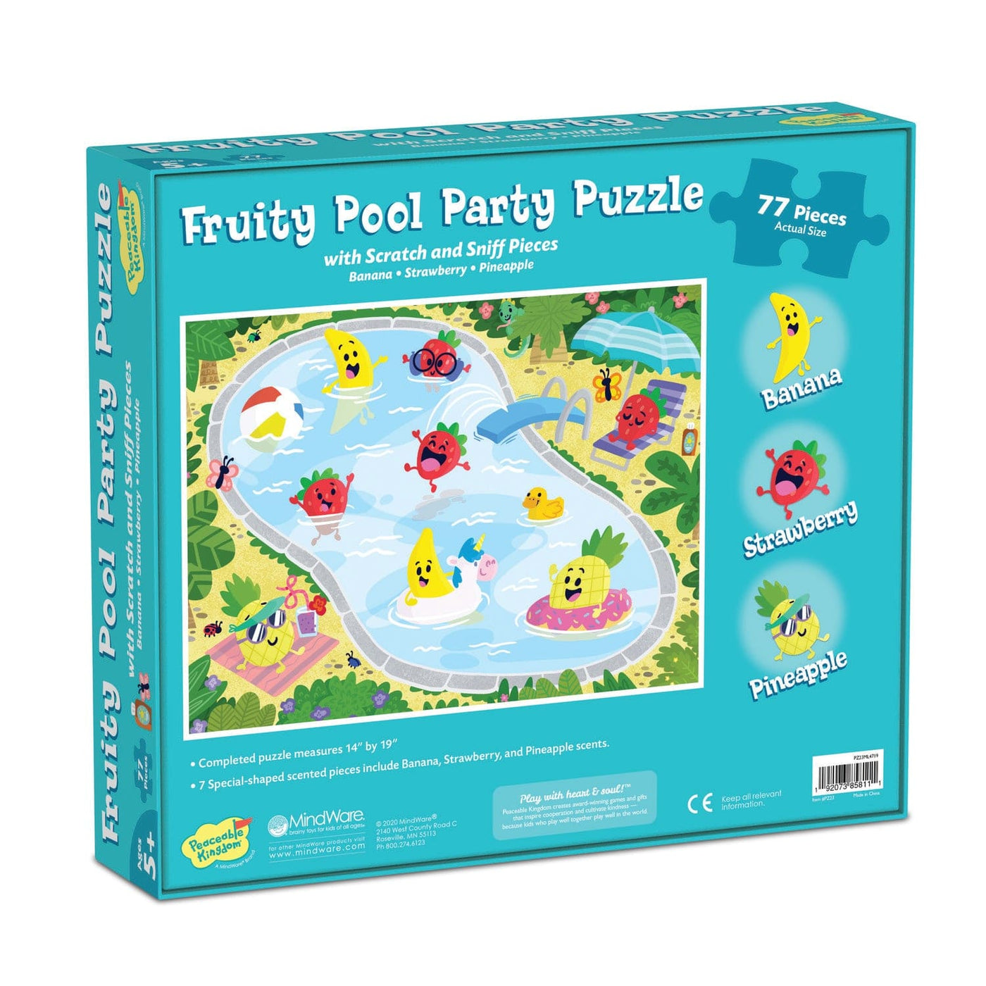 Peaceable Kingdom Floor Puzzles Peaceable Kingdom 70+ pc Scratch & Sniff Puzzle - Fruity Pool Party