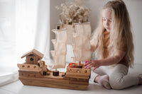 QToys Toy Garages & Vehicles QToys Wooden Pirate ship