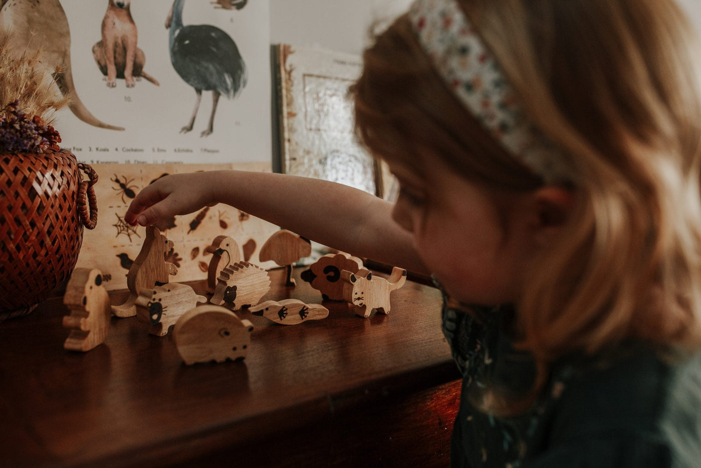 QToys Wooden Blocks QToys Australian Animals Set of 10