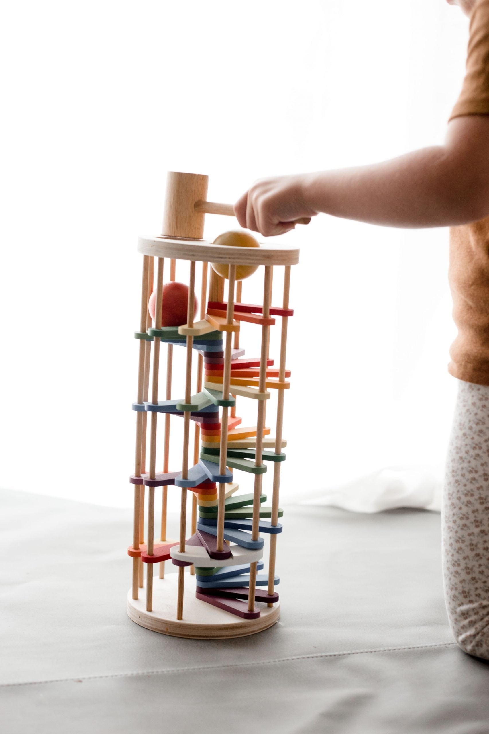 QToys Wooden Blocks QToys Pound A Ball Tower