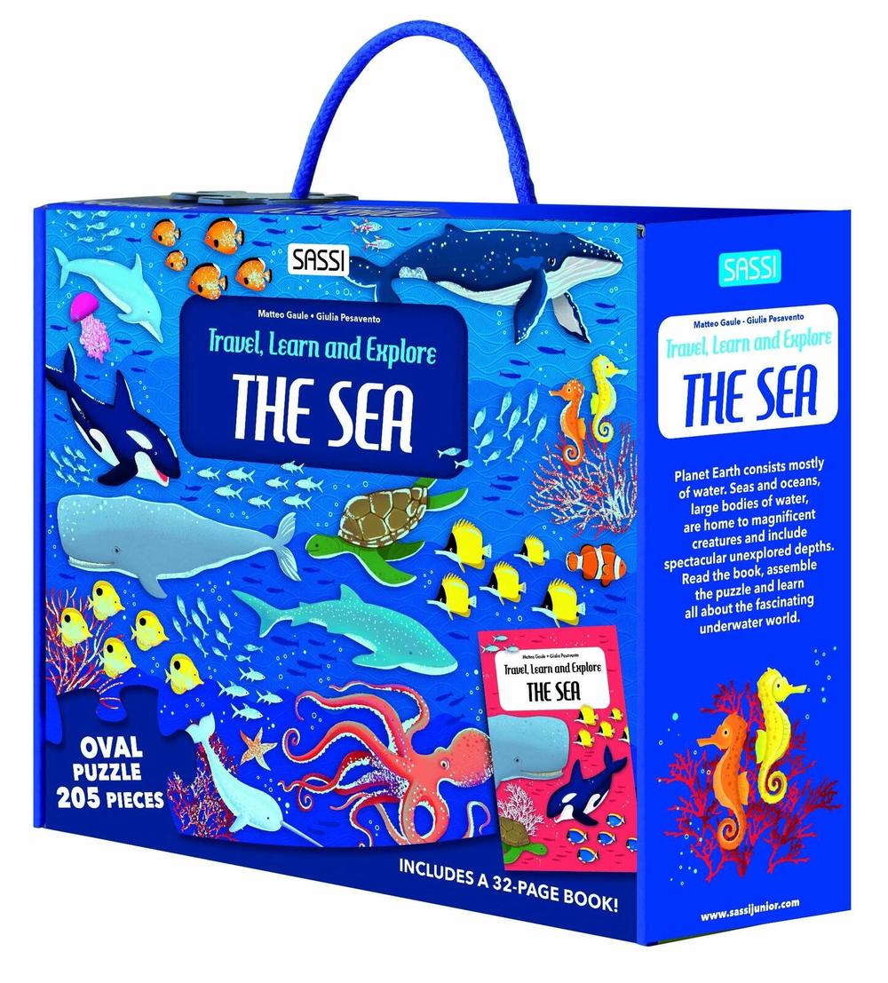 Sassi Junior Floor Puzzles The Sea Puzzle with 205 Pieces and Book Set