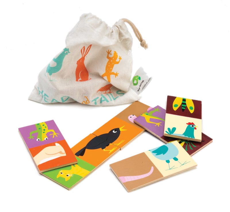 Tender Leaf Toys Board & Card Games Heads & Tails Dominoes with Bag