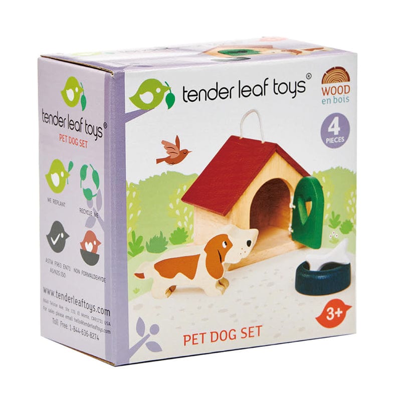 Tender Leaf Toys Doll Houses and Furniture Pet Dog Kennel Set