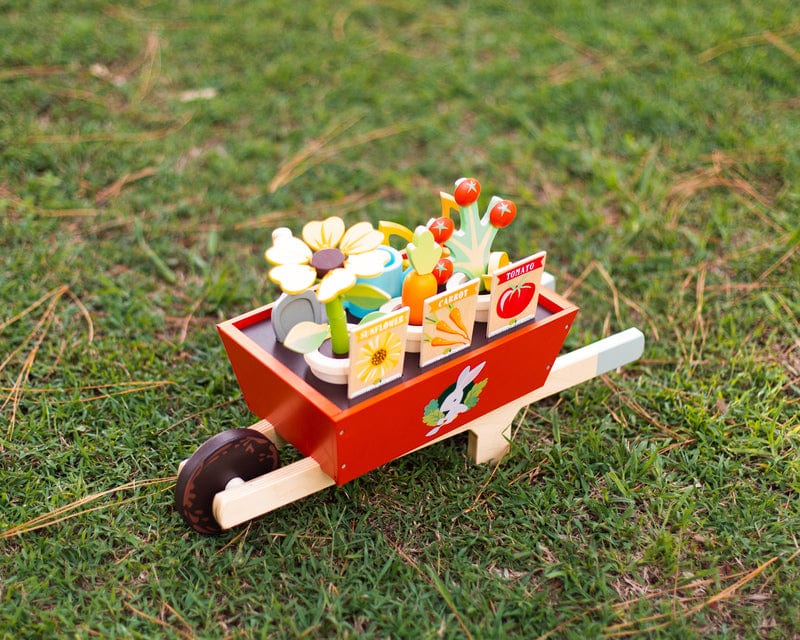 Tender Leaf Toys Pretend Play Tender Leaf Garden Wheelbarrow Set