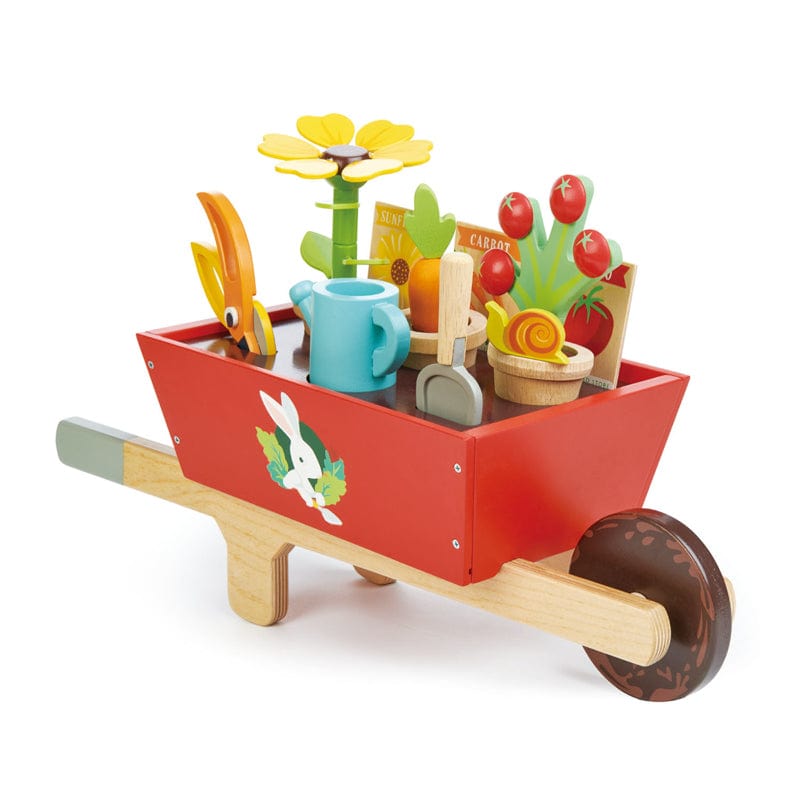 Tender Leaf Toys Pretend Play Tender Leaf Garden Wheelbarrow Set