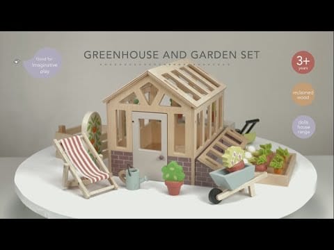 Tender Leaf Toys Pretend Play Tender Leaf Greenhouse with Garden Set