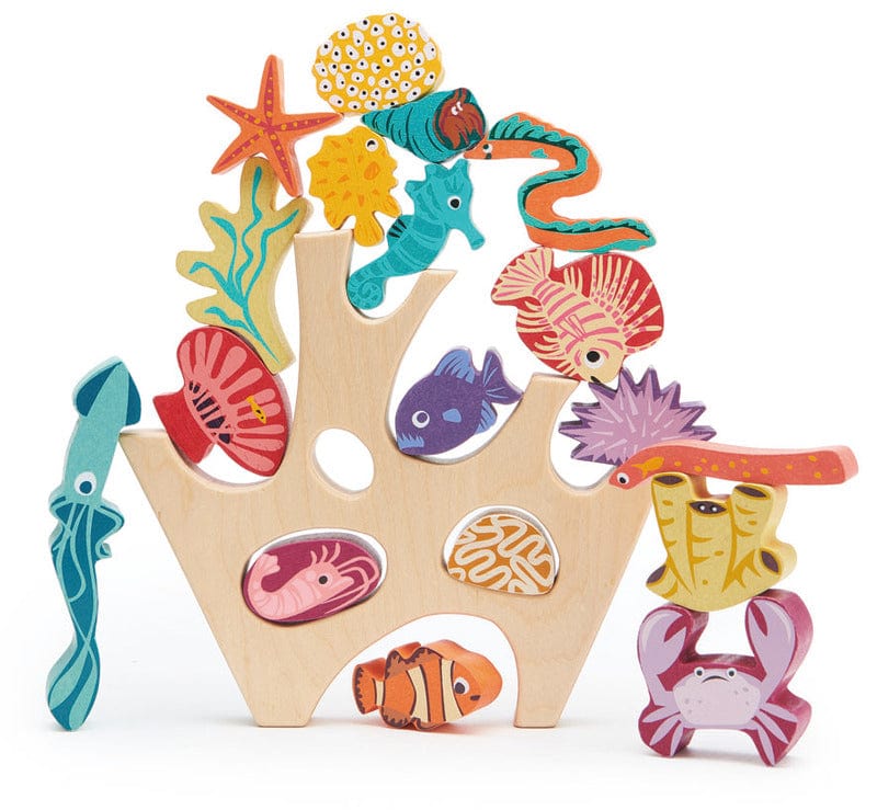 Tender Leaf Toys Wooden Blocks Stacking Coral Reef