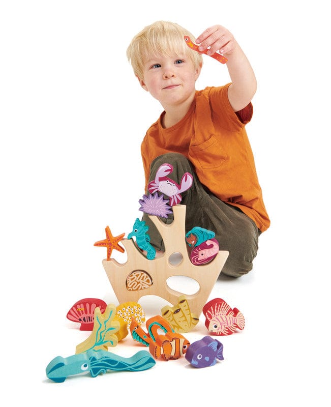 Tender Leaf Toys Wooden Blocks Stacking Coral Reef