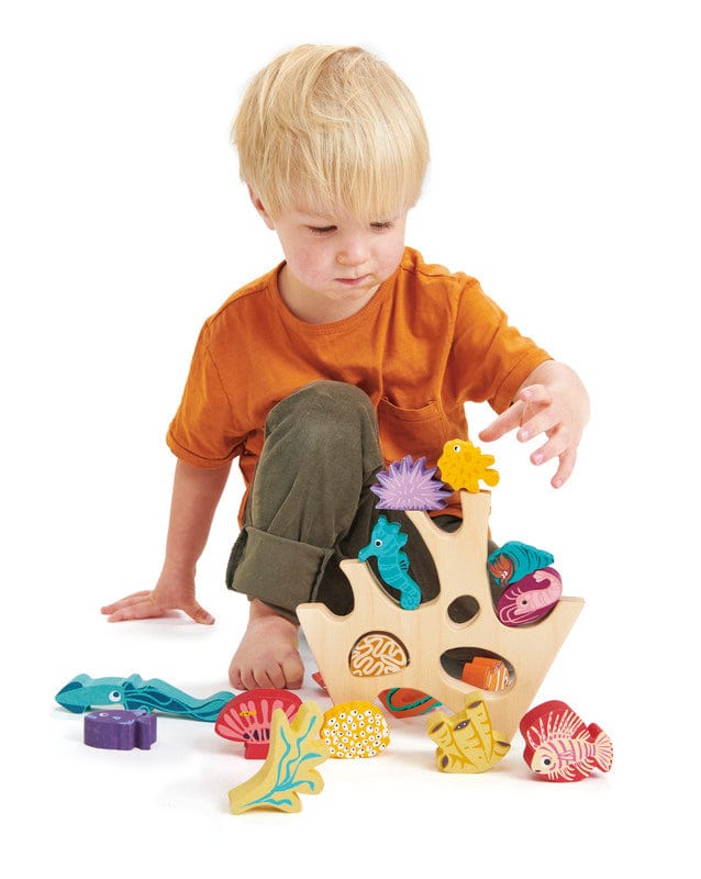 Tender Leaf Toys Wooden Blocks Stacking Coral Reef