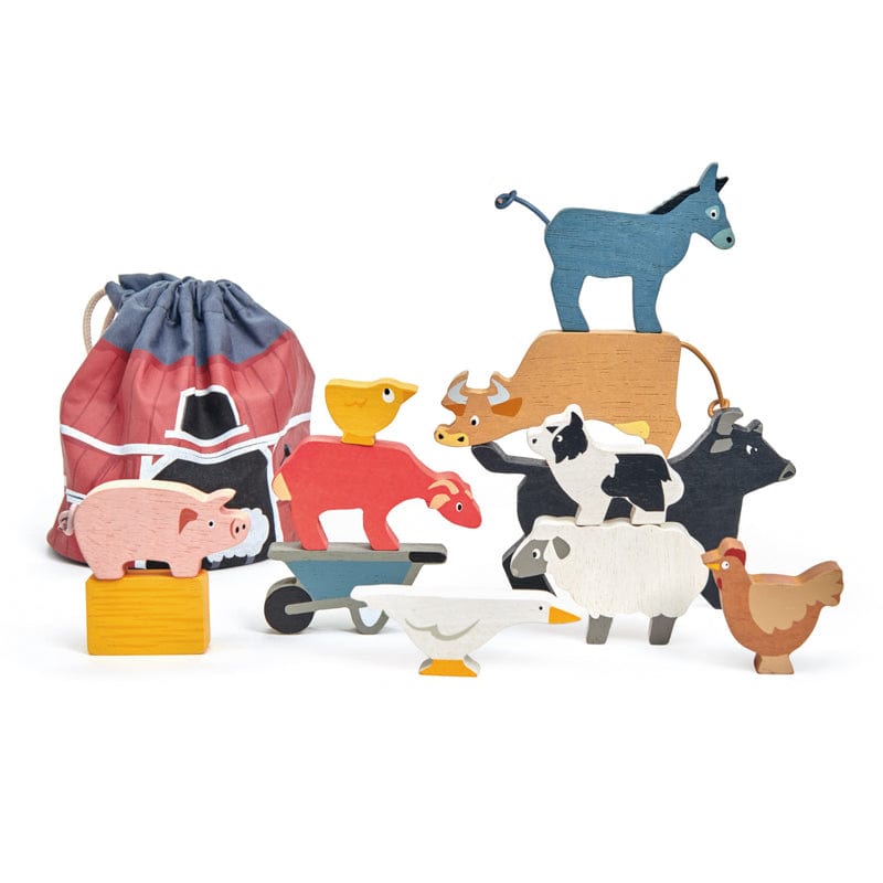 Tender Leaf Toys Wooden Puzzles Tender Leaf Stacking Farmyard