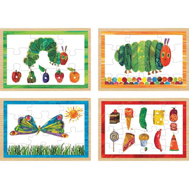 The World Of Eric Carle Wooden Puzzles The Very Hungry Caterpillar 4 in 1 Wooden Puzzle Box