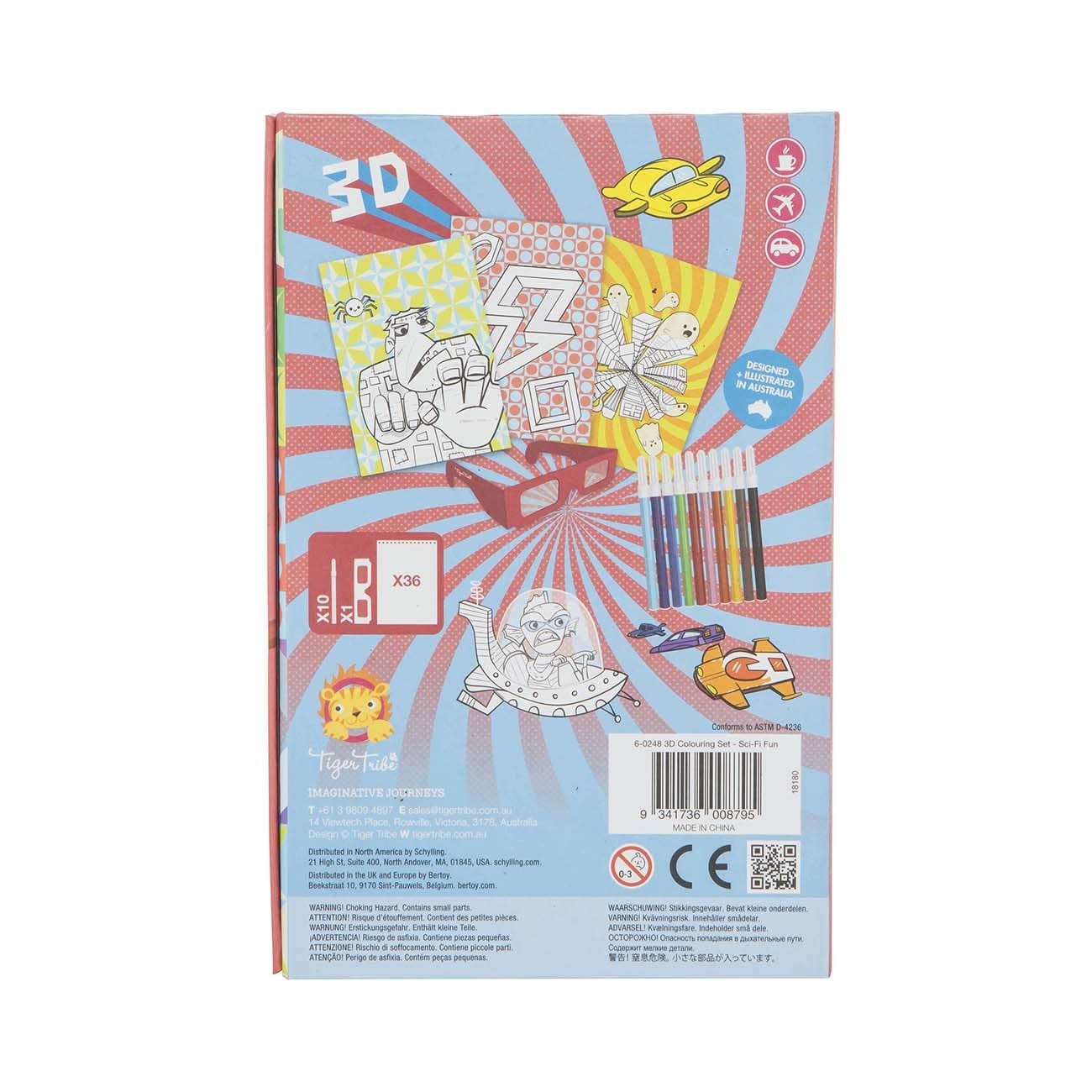 TigerTribe Art & Craft 3D Colouring Set - Sci-Fi Fun