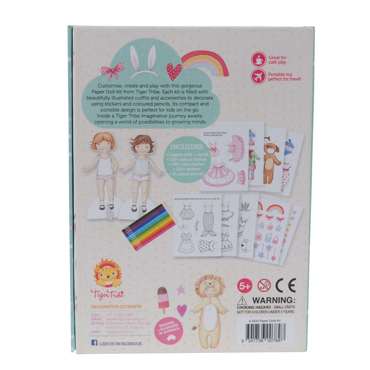 TigerTribe Art & Craft Paper Dolls Kit - Vintage