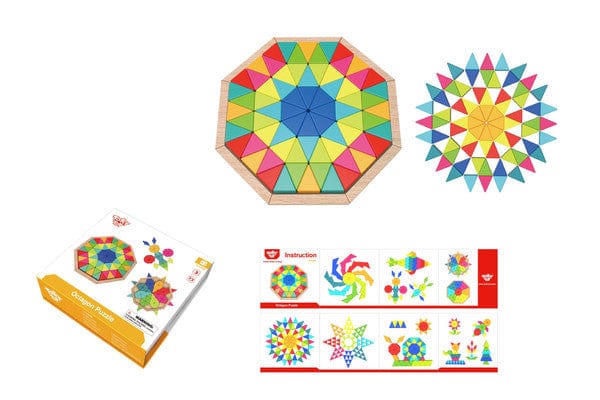 Tooky Toy Wooden Puzzles Octagon Puzzle