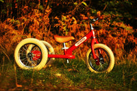 Trybike Balance Bikes Trybike Steel Red Vintage, Chrome Parts &amp; Creme Tyres