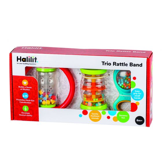 Rattle & Jingle Trio Take-Along Toy Musical Rattle Set