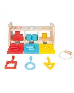 Janod - Essentials Shape Box With Keys