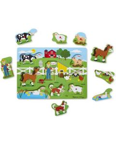 Melissa and Doug Old McDonald's Farm Song Puzzle - 8pc