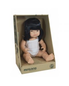 Miniland Doll Asian Girl, 38 cm