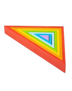 Wooden Stacking Triangles Rainbow Colours