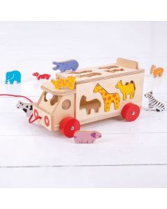 Bigjigs Toys - Animal Shape Sorting Lorry
