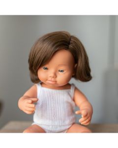 Miniland Doll - Anatomically Correct Baby Caucasian Girl with Down syndrome