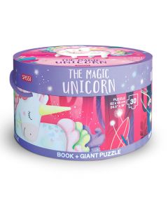 Sassi Book & Giant Puzzle - The Magic Unicorn 30 pcs