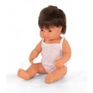 Miniland Doll - Caucasian Boy, Brunette, 38 cm